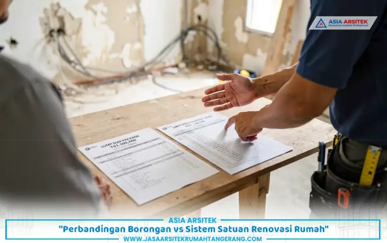 Perbandingan konsep borongan vs sistem satuan dalam proyek renovasi rumah