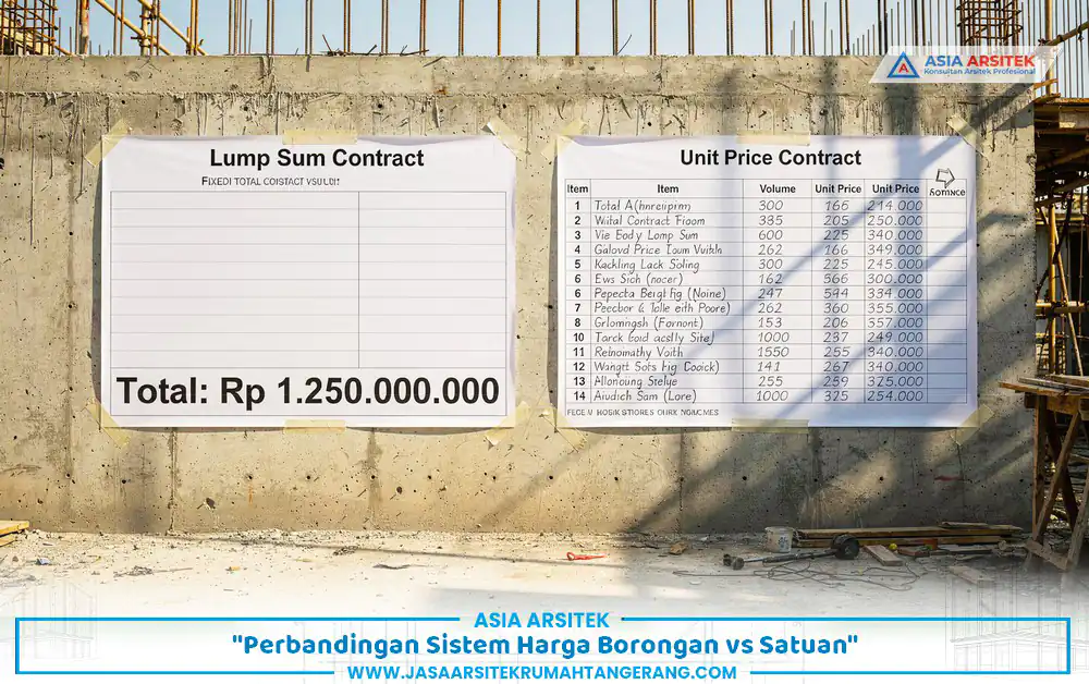 perbandingan sistem dalam standar harga bangun rumah Tangerang 2026