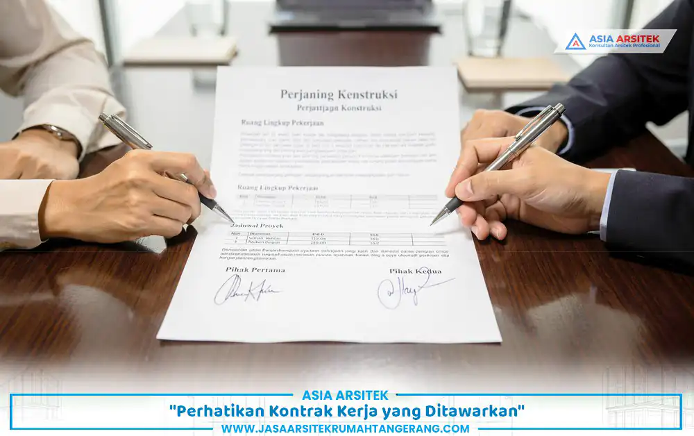kontrak tertulis dari kontraktor rumah berizin sebelum proyek dimulai