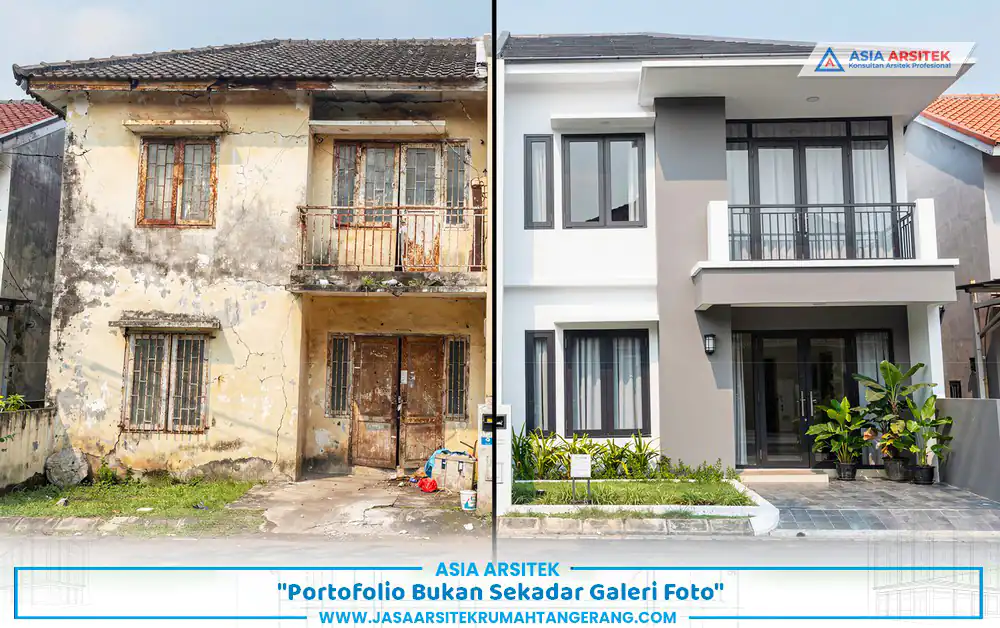 Before after renovasi sebagai bagian verifikasi portofolio kontraktor