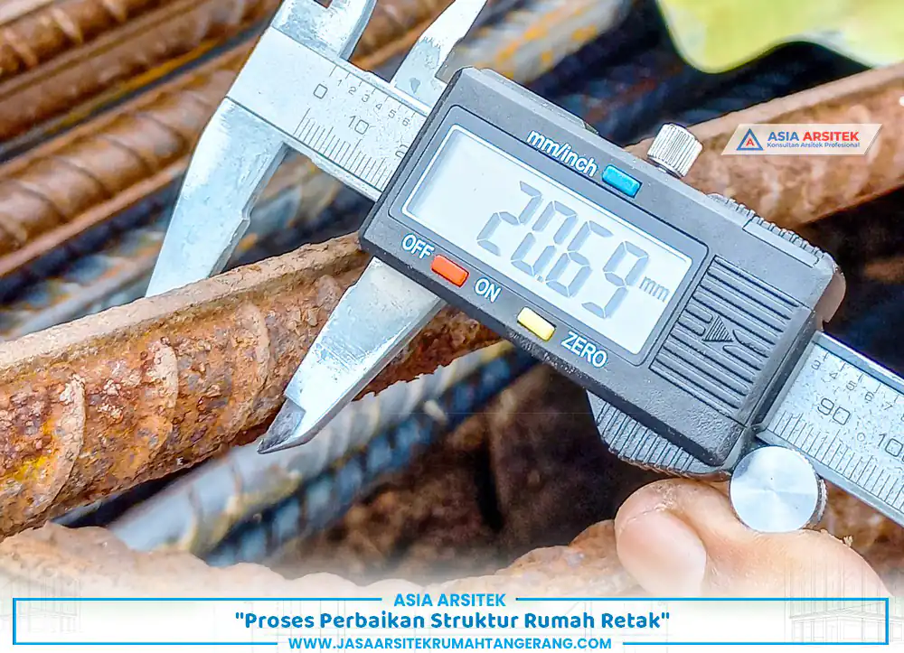 tahapan survei teknis jasa perbaikan struktur rumah retak Tangerang sebelum perbaikan