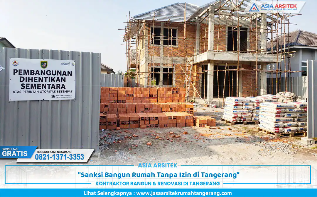 risiko sanksi bangun rumah tanpa izin pada proyek konstruksi di Tangerang