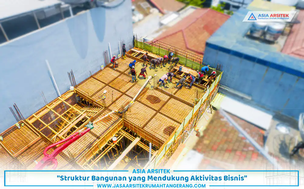 proses konstruksi bangun rumah usaha Tangerang dengan struktur beton bertulang kokoh