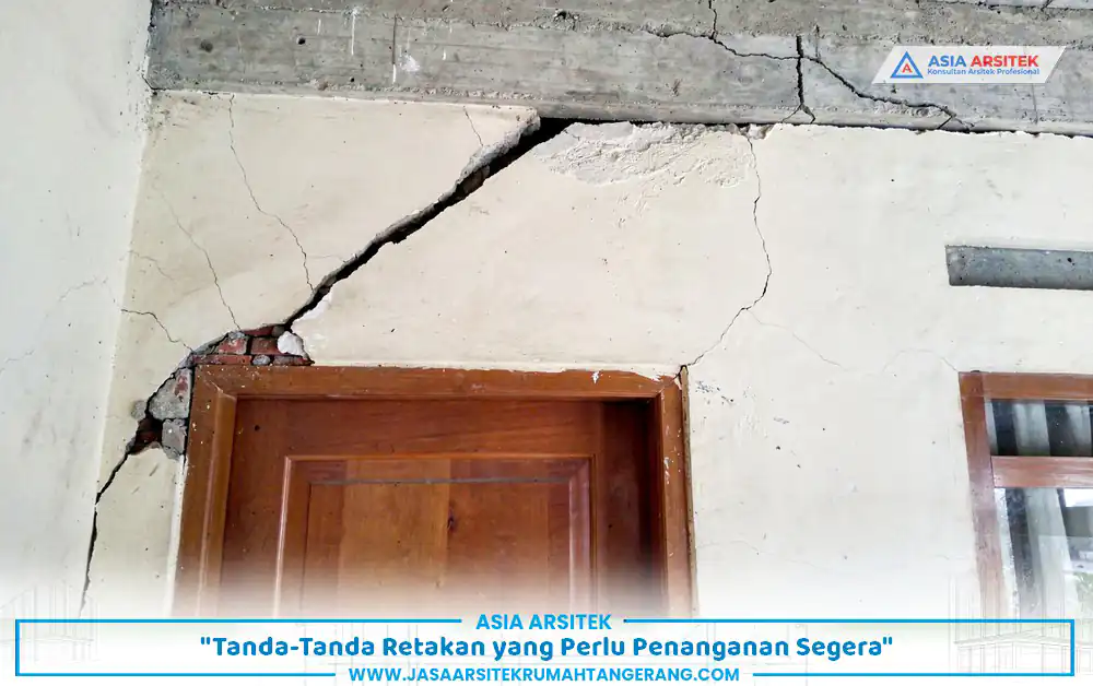 contoh retakan serius yang ditangani jasa perbaikan struktur rumah retak Tangerang