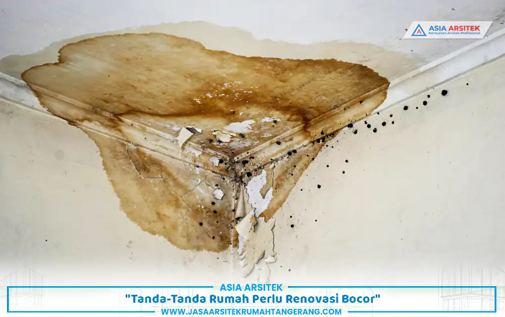tanda awal kerusakan interior yang ditangani jasa renovasi rumah bocor Tangerang