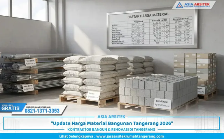 daftar harga material bangunan Tangerang 2026 di gudang proyek
