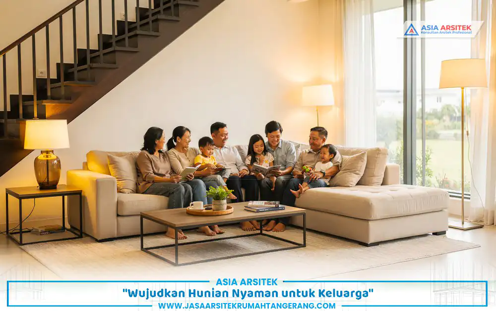 hasil akhir renovasi rumah keluarga besar Tangerang yang tertata dan luas