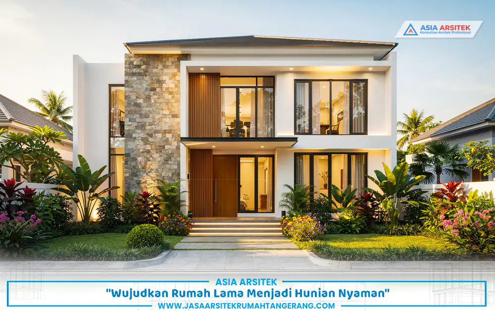 hasil akhir renovasi rumah perumahan lama