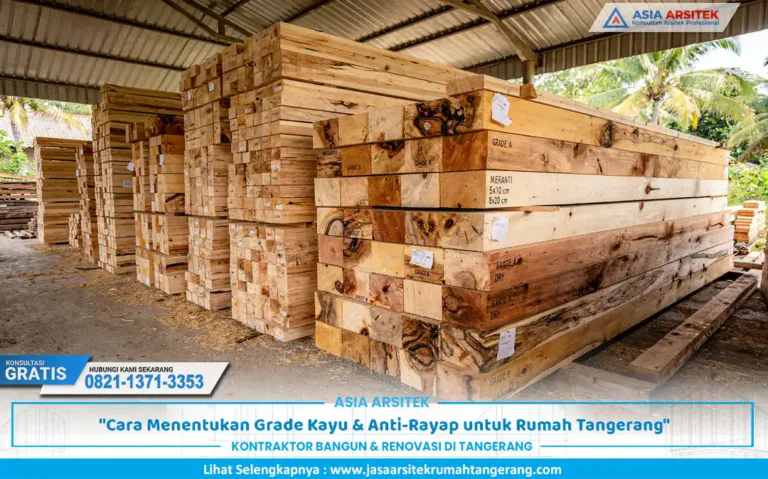 berbagai jenis material dengan grade kayu anti rayap untuk konstruksi rumah
