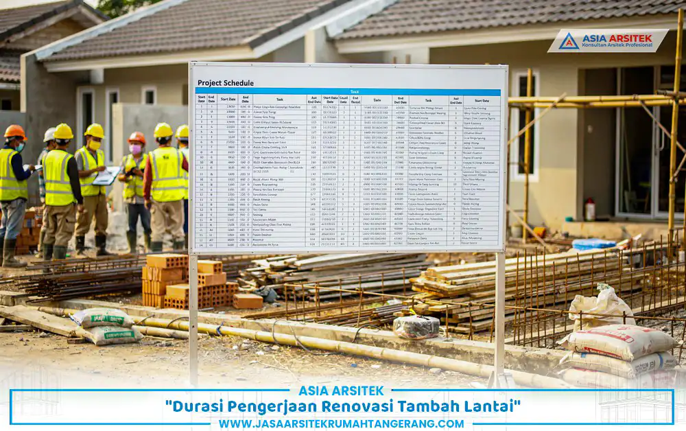Jasa Renovasi Tambah Lantai Tangerang dengan estimasi durasi pengerjaan proyek