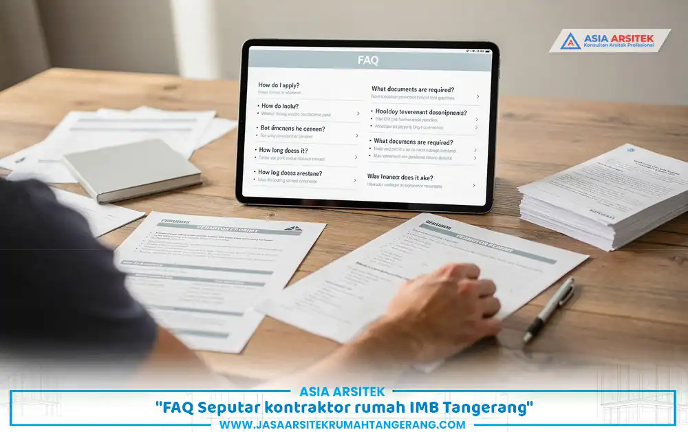 kontraktor rumah IMB Tangerang dijelaskan melalui kumpulan pertanyaan FAQ