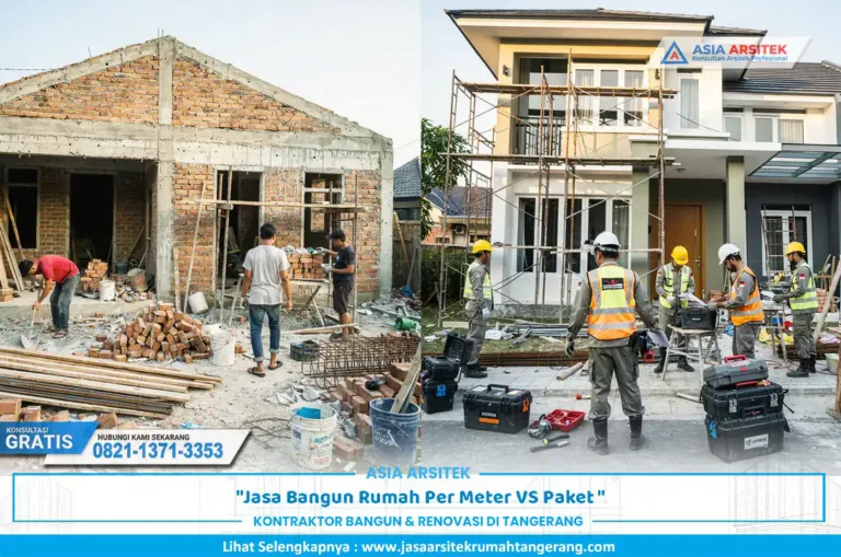 jasa bangun rumah per meter vs paket dalam proyek pembangunan rumah modern
