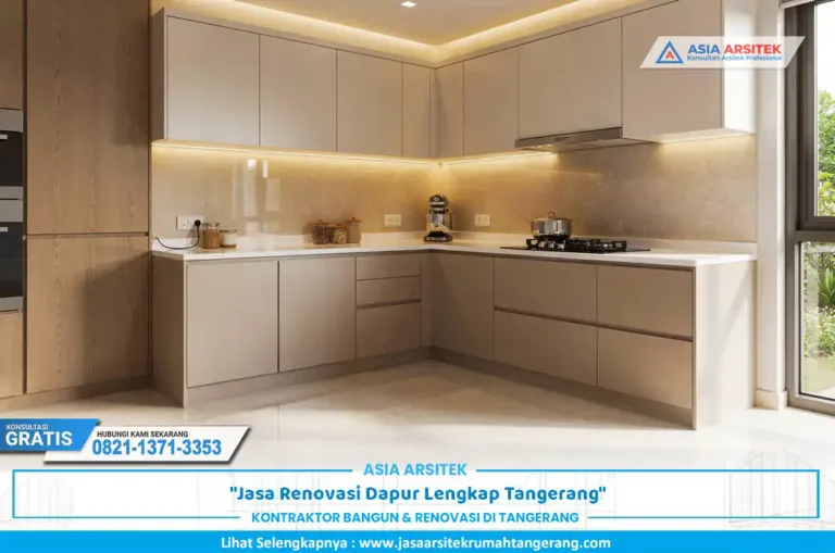 jasa renovasi dapur Tangerang dengan tampilan dapur modern rapi dan fungsional