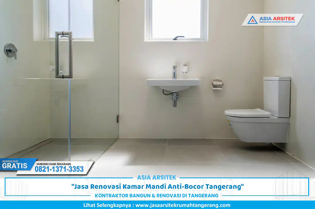 renovasi kamar mandi anti bocor dengan desain modern tahan lembap dan rembes