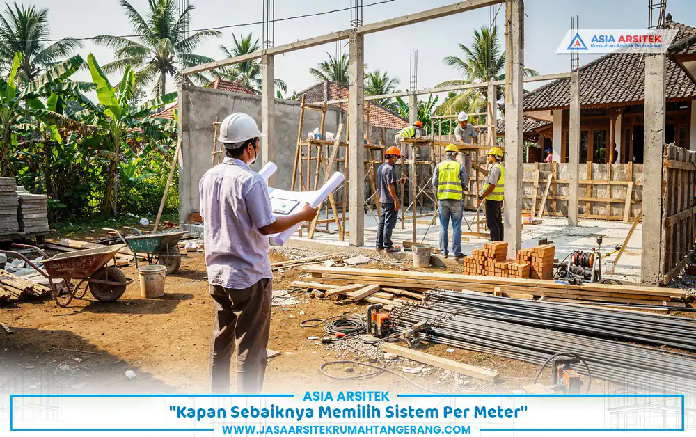 jasa bangun rumah per meter vs paket dengan pilihan sistem per meter