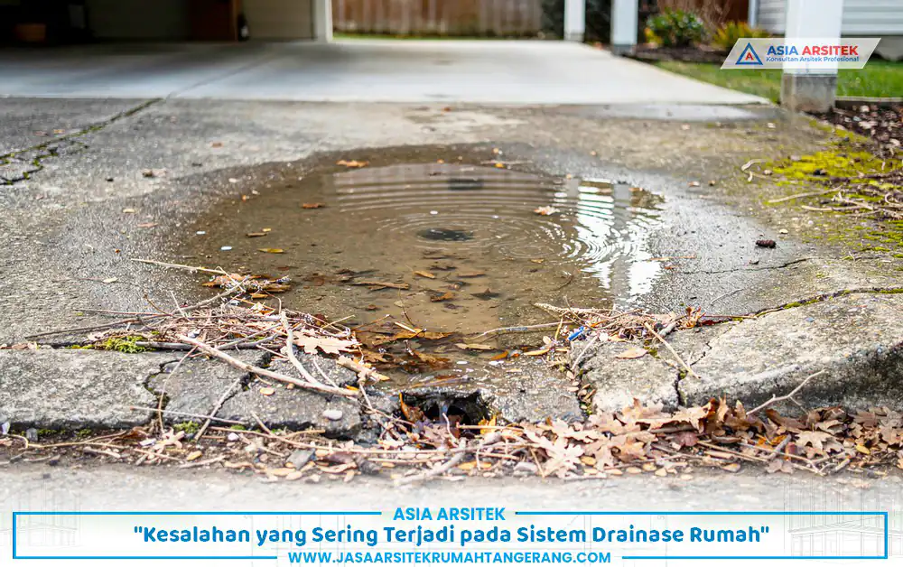 contoh kesalahan perencanaan drainase taman carport pada rumah