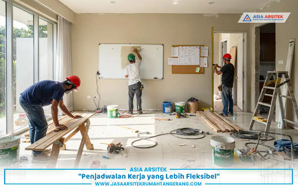 renovasi rumah sambil tinggal dengan jadwal kerja fleksibel sesuai aktivitas penghuni