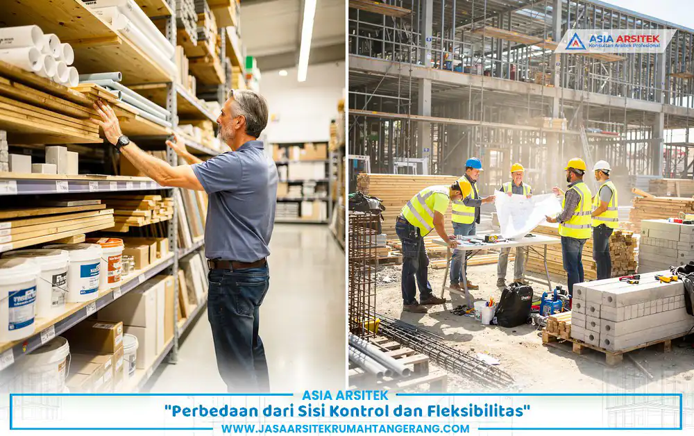 jasa bangun rumah per meter vs paket dalam kontrol dan fleksibilitas proyek