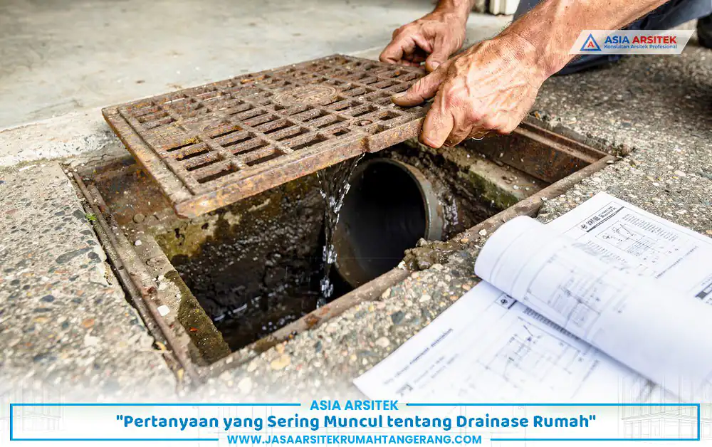 pengecekan kondisi drainase taman carport pada rumah