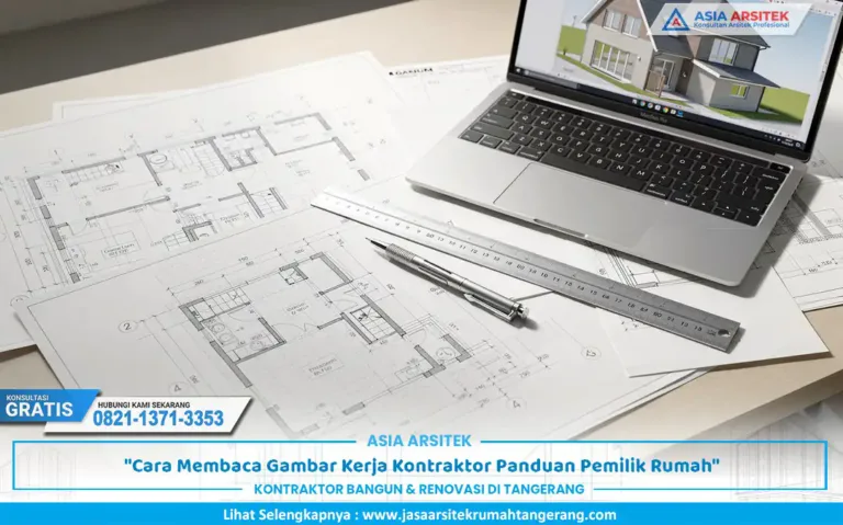 cara membaca gambar kerja kontraktor pada dokumen teknis pembangunan rumah