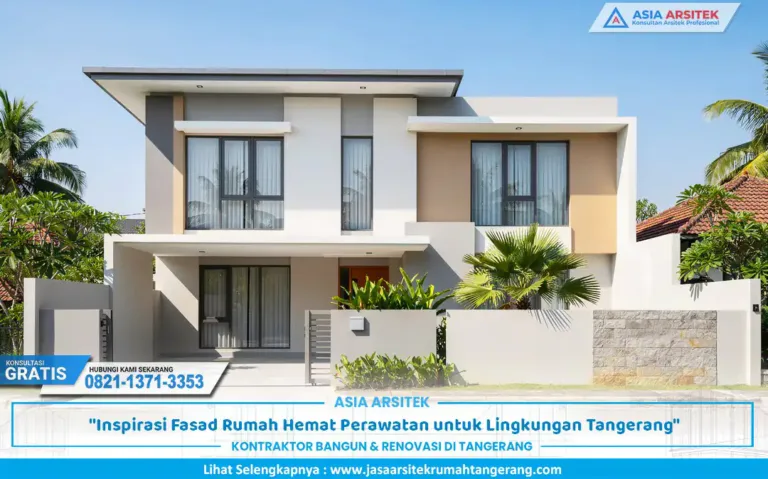 fasad rumah hemat perawatan dengan desain minimalis modern