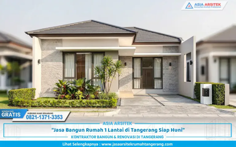 bangun rumah 1 lantai siap huni dengan desain modern dan nyaman di Tangerang
