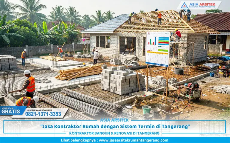 kontraktor rumah termin dengan sistem pembangunan bertahap di Tangerang