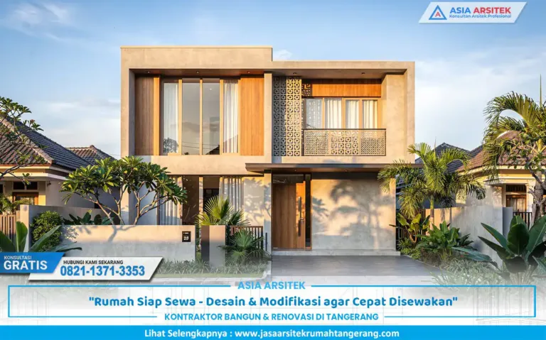 rumah siap sewa dengan desain modern dan fasad menarik