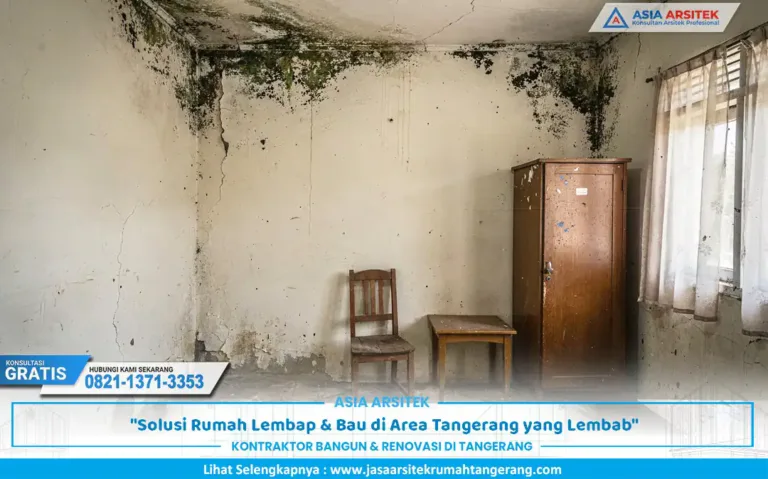 contoh kondisi rumah lembap Tangerang dengan dinding berjamur