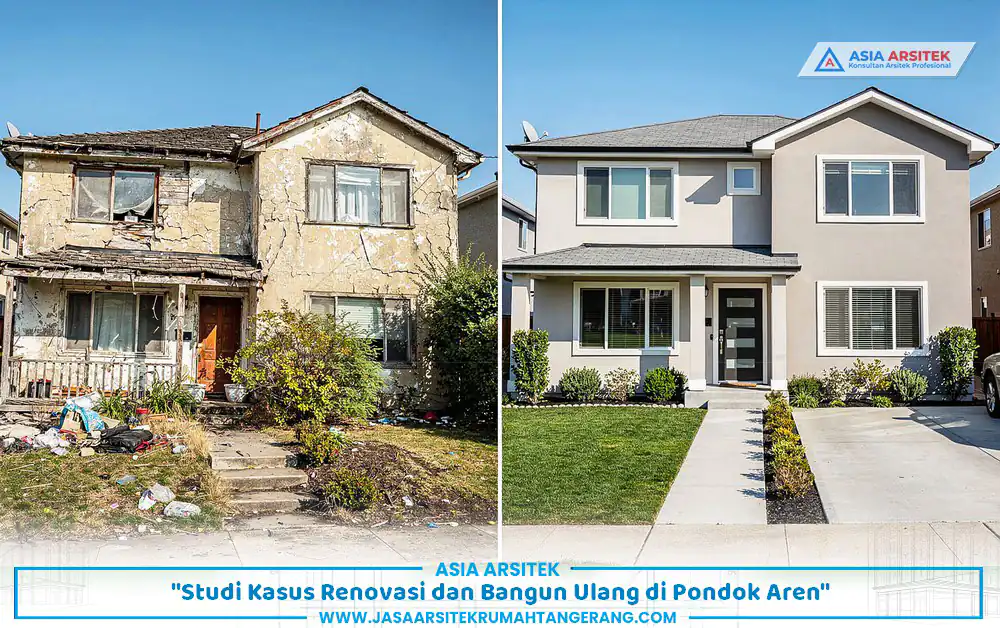 renovasi rumah Pondok Aren oleh jasa bangun rumah Rawabuntu dengan hasil modern